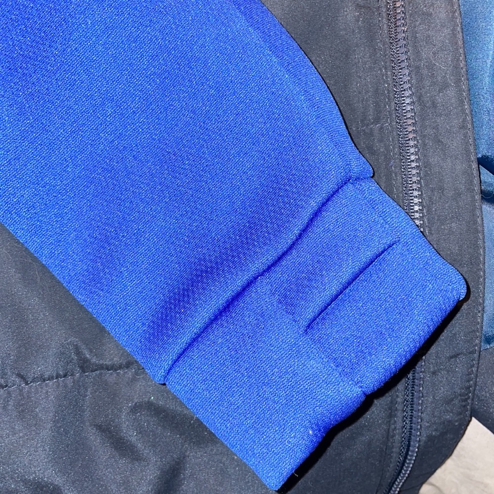 Old Navy Youth Lightweight Blue & Black Hooded Hybrid Jacket 10/12 - Picture 4 of 8
